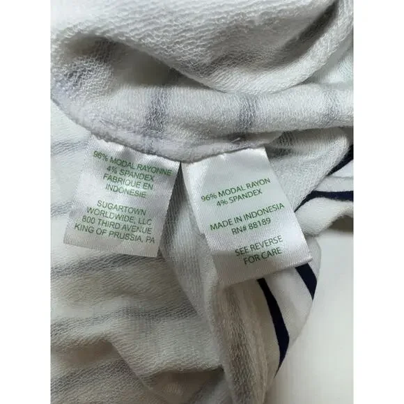 Lily Pulitzer Hillary Popover Bright White Navy Blue Dress UPF 50+ Stretch Sz L - Picture 5 of 8